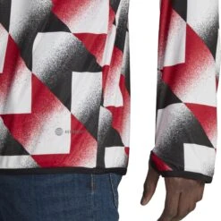 ADIDAS Prematch-Sweatshirt Manchester United 2022/23 -MACRON Verkaufsgeschäft adidas h56683 8 apparel on model detail view 2 white