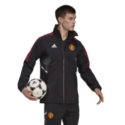 ADIDAS Trainingsjacke Manchester United Storm Condivo 2022/23 -MACRON Verkaufsgeschäft adidas h64017 6 apparel on model walking view white