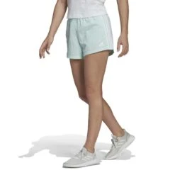 Gewebte Shorts Mit 3 Streifen Lockerer Schnitt Frau Adidas Essentials -MACRON Verkaufsgeschäft adidas hc9151 3 apparel on model standard view white