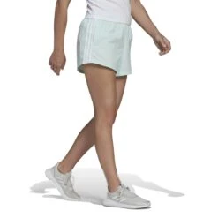Gewebte Shorts Mit 3 Streifen Lockerer Schnitt Frau Adidas Essentials -MACRON Verkaufsgeschäft adidas hc9151 6 apparel on model walking view white