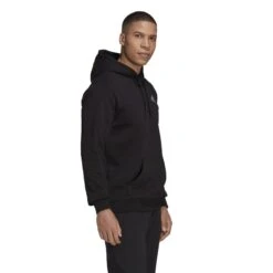 Fleece-Kapuzen-Sweatshirt Adidas Stadium Badge Of Sport -MACRON Verkaufsgeschäft adidas hl1599 8 apparel on model walking view white