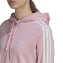 Kurzes Sweatshirt Mit 3 Streifen, Damen Adidas Essentials -MACRON Verkaufsgeschäft adidas hl2167 6 apparel on model detail view 1 white