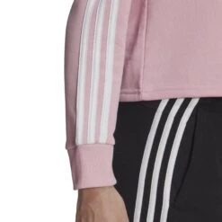 Kurzes Sweatshirt Mit 3 Streifen, Damen Adidas Essentials -MACRON Verkaufsgeschäft adidas hl2167 7 apparel on model detail view 2 white