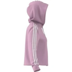 Kurzes Sweatshirt Mit 3 Streifen, Damen Adidas Essentials -MACRON Verkaufsgeschäft adidas hl2167 8 apparel zip turntable 3d 3 white