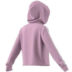 Kurzes Sweatshirt Mit 3 Streifen, Damen Adidas Essentials -MACRON Verkaufsgeschäft adidas hl2167 8 apparel zip turntable 3d 4 white