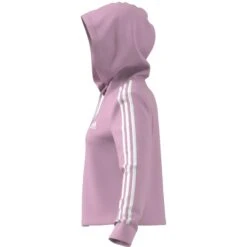 Kurzes Sweatshirt Mit 3 Streifen, Damen Adidas Essentials -MACRON Verkaufsgeschäft adidas hl2167 8 apparel zip turntable 3d 7 white