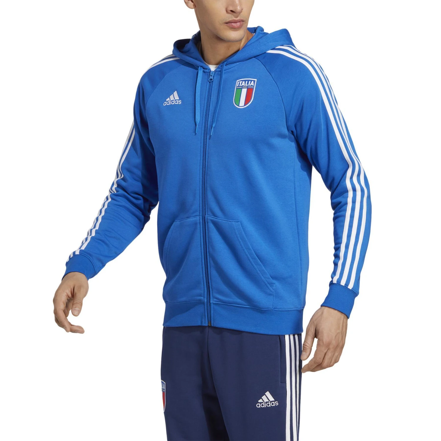 ADIDAS Sweatshirt Reißverschluss Mit Kapuze Italie 2022/23 6 ADIDAS Sweatshirt Reißverschluss Mit Kapuze Italie 2022/23 – Bild 6