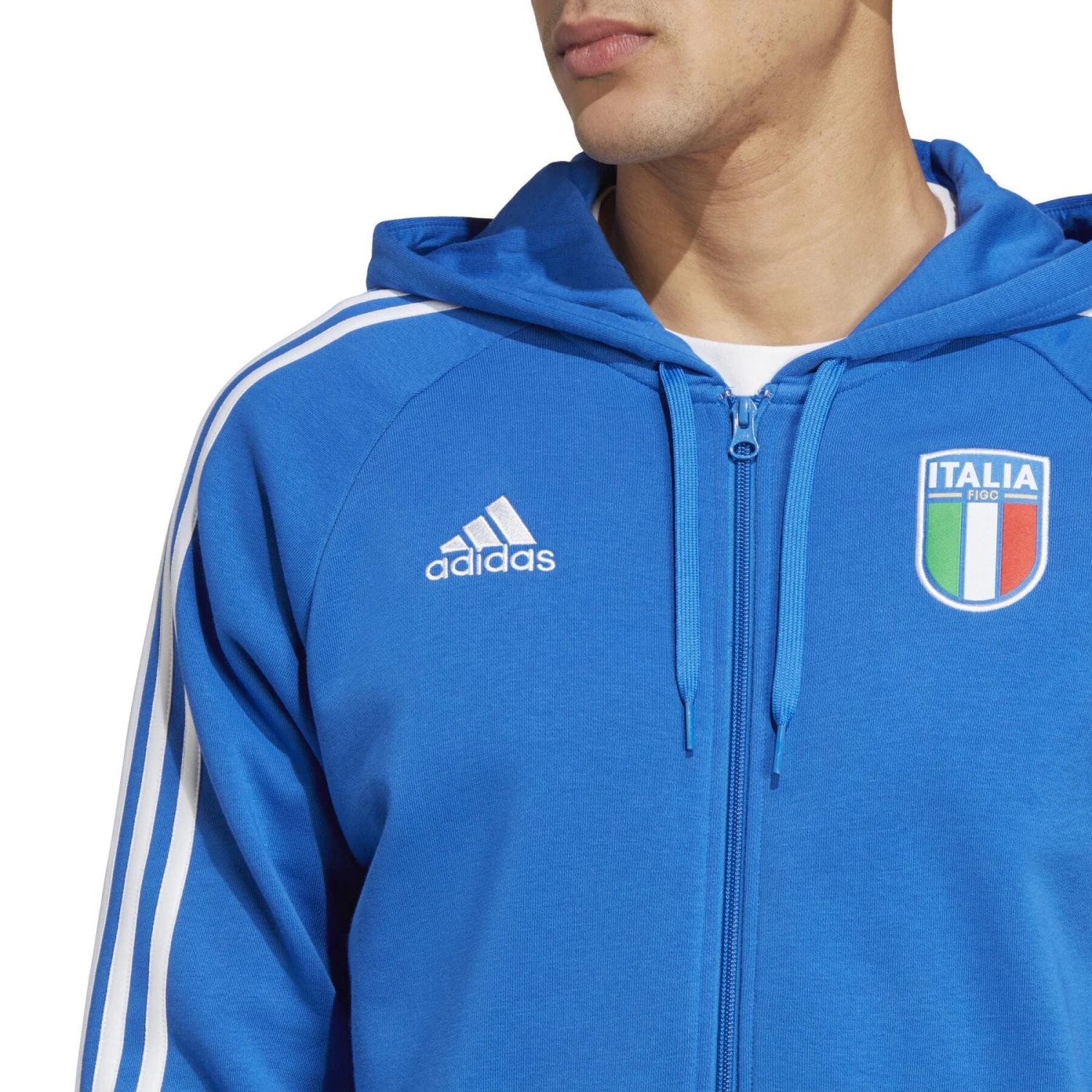 ADIDAS Sweatshirt Reißverschluss Mit Kapuze Italie 2022/23 8 ADIDAS Sweatshirt Reißverschluss Mit Kapuze Italie 2022/23 – Bild 8