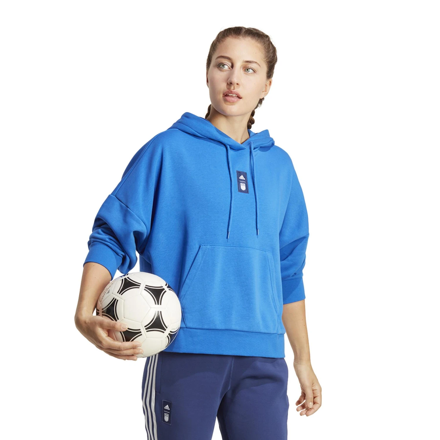 ADIDAS Sweatshirt Mit Kapuze Frau Italie 2022/23 3 ADIDAS Sweatshirt Mit Kapuze Frau Italie 2022/23 – Bild 3