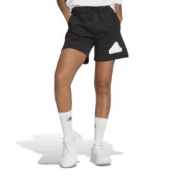 Shorts Für Frauen Adidas Future Icons Badge Of Sport -MACRON Verkaufsgeschäft adidas ht4711 3 apparel on model standard view white