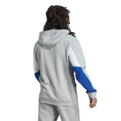 Kapuzenpullover Adidas Essentials Colorblock -MACRON Verkaufsgeschäft adidas hy5930 5 apparel on model back view white