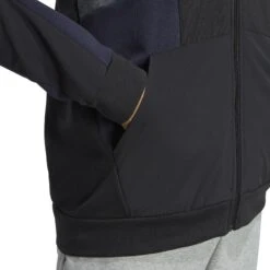 Sweatshirt Mit Full-Zip-Kapuze Adidas Essentials Colorblock -MACRON Verkaufsgeschäft adidas hy5936 7 apparel on model detail view 1 white