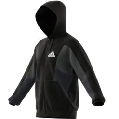 Sweatshirt Mit Full-Zip-Kapuze Adidas Essentials Colorblock -MACRON Verkaufsgeschäft adidas hy5936 9 apparel zip turntable 3d 8 white