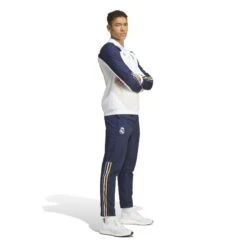ADIDAS Jacke Real Madrid Presentation 2023/24 -MACRON Verkaufsgeschäft adidas ib0863 6 apparel on model walking view white