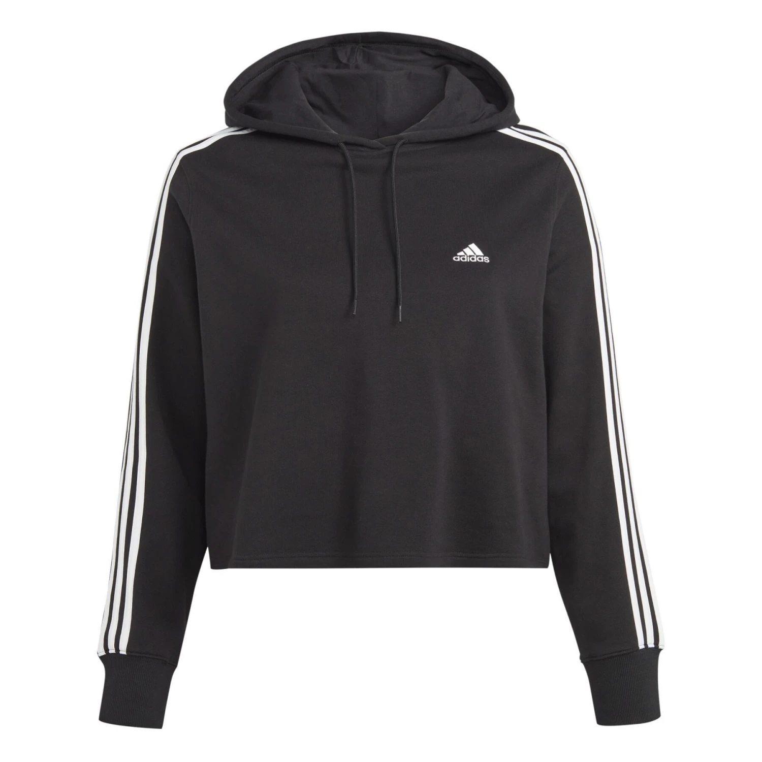 Cropped Kapuzenpullover Frau Adidas 3-Stripes Essentials French Terry (GT) 1 Cropped Kapuzenpullover Frau Adidas 3-Stripes Essentials French Terry (GT)