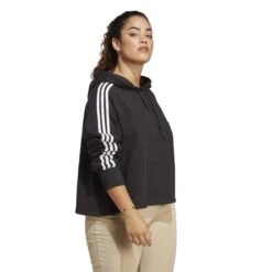 Cropped Kapuzenpullover Frau Adidas 3-Stripes Essentials French Terry (GT) 21 Cropped Kapuzenpullover Frau Adidas 3-Stripes Essentials French Terry (GT) -MACRON Verkaufsgeschäft adidas ib8743 6 apparel on model walking view white