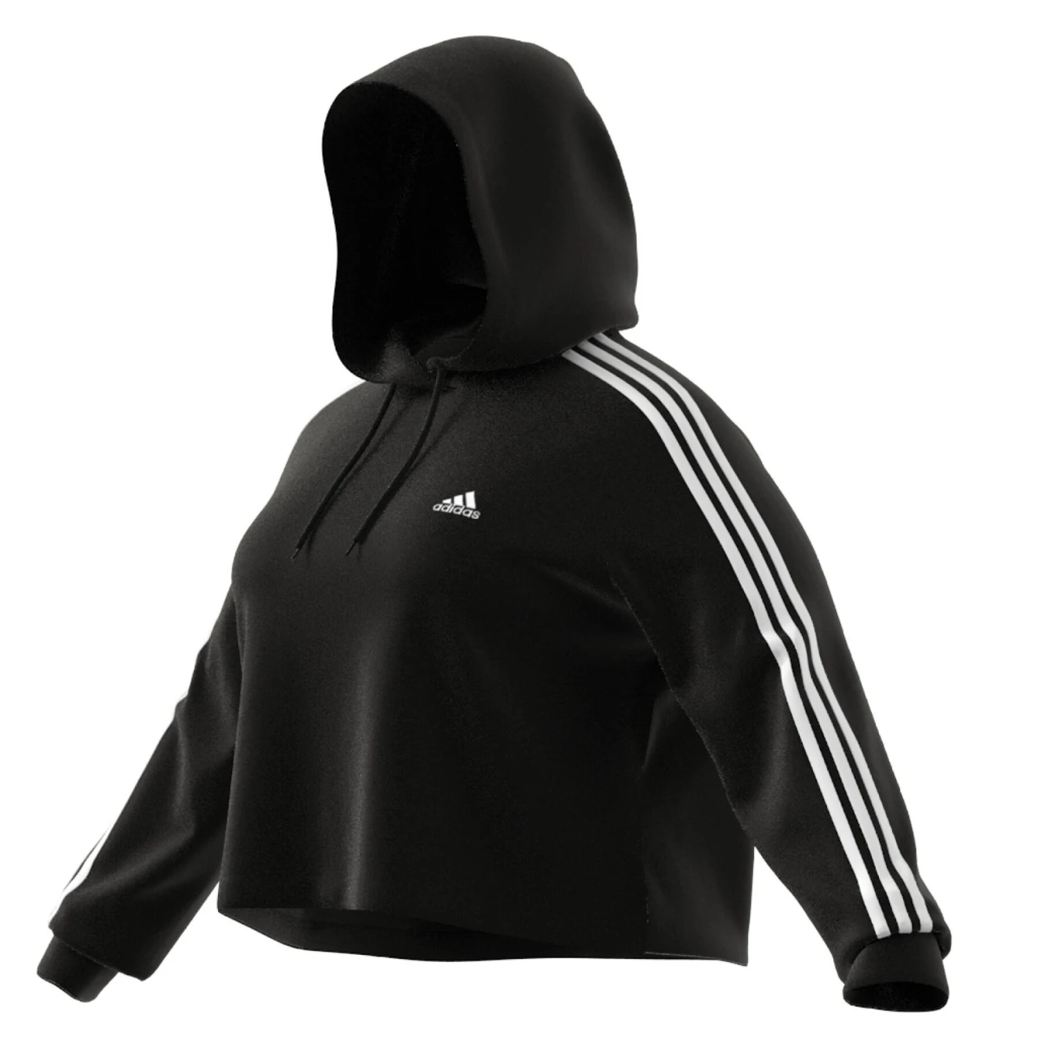 Cropped Kapuzenpullover Frau Adidas 3-Stripes Essentials French Terry (GT) 16 Cropped Kapuzenpullover Frau Adidas 3-Stripes Essentials French Terry (GT) – Bild 16