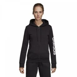 Damen-Kapuzenjacke Adidas Essentials Linear Fleece -MACRON Verkaufsgeschäft dp2417 on model standard 2000x2000