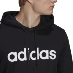 Sweatshirt Mit Kapuze Adidas Essentials French Terry Linear Logo -MACRON Verkaufsgeschäft gk9064 app on model detail 2 white