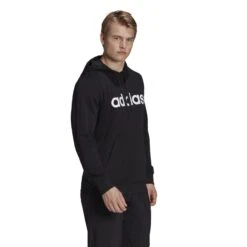 Sweatshirt Mit Kapuze Adidas Essentials French Terry Linear Logo -MACRON Verkaufsgeschäft gk9064 app on model walking white