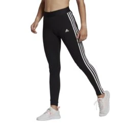 Damen-Leggings Adidas Essentials 3-Bandes -MACRON Verkaufsgeschäft gl0723 app on model standard white