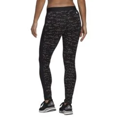 Damen-Leggings Adidas Sportswear 3 Bar AOP -MACRON Verkaufsgeschäft gp9644 app on model back white
