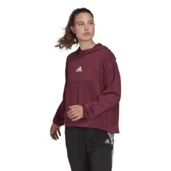 Kapuzen-Sweatshirt, Damen Adidas Primegreen You For You -MACRON Verkaufsgeschäft gs3946 app on model standard white