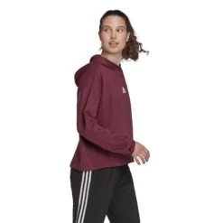 Kapuzen-Sweatshirt, Damen Adidas Primegreen You For You -MACRON Verkaufsgeschäft gs3946 app on model walking white