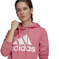 Sweatshirt Frau Adidas Loungewear Essentials Logo Fleece -MACRON Verkaufsgeschäft h07889 app on model detail 1 white