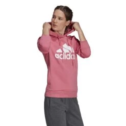 Sweatshirt Frau Adidas Loungewear Essentials Logo Fleece -MACRON Verkaufsgeschäft h07889 app on model walking white