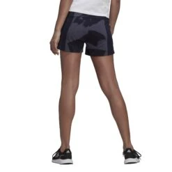 Shorts Für Frauen Adidas Essentials Print 3-Stripes -MACRON Verkaufsgeschäft ha1220 app on model back white 1645105860