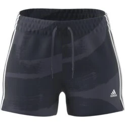 Shorts Für Frauen Adidas Essentials Print 3-Stripes -MACRON Verkaufsgeschäft ha1220 app virtual front white 1645115508