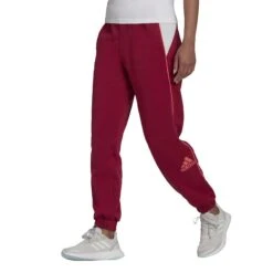 Damenhosen Adidas Essentials Colorblock Loose -MACRON Verkaufsgeschäft hd6787 app on model standard white