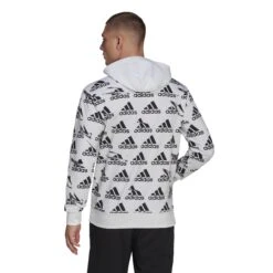 Sweatshirt Adidas Essentials Brandlove French Terry -MACRON Verkaufsgeschäft he1778 app on model back white