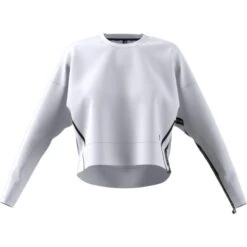 Sweatshirt Frau Adidas Sportswear Women Mission V -MACRON Verkaufsgeschäft he3077 app virtual front white