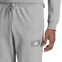 Hose Adidas Essentials Feelvivid Cotton French Terry Straight-Leg -MACRON Verkaufsgeschäft he4341 app on model detail 1 white